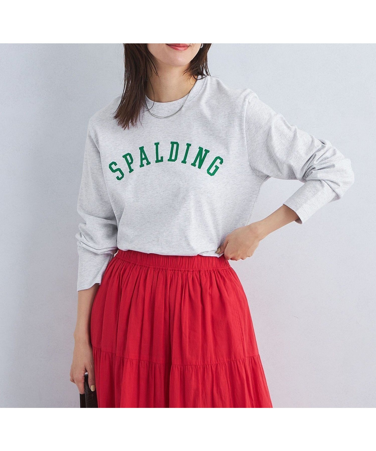 【ユナイテッドアローズ/UNITED ARROWS】の【別注】 SPALDING ロングスリーブ Tシャツ 人気、トレンドファッション・服の通販 founy(ファニー) 　ファッション　Fashion　レディースファッション　Fashion for Women　トップス・カットソー　Cut & Sew Tops　シャツ・ブラウス・オフィスカジュアル　Elegant Blouses & Button-Ups　ロングTシャツ・Tシャツ　Longline T-Shirts & Tees　インナー　Innerwear　春　Spring　カーディガン　Cardigan, Knitwear　サッカー　Seersucker, Summer Fabric　ジャケット　Jacket, Outerwear　スポーツ　Sports, Activewear　スリーブ　Sleeve, Long Sleeve / Short Sleeve　ネックレス　Necklace, Pendant Necklace　プリント　Print, Printed Pattern　ベーシック　Basic, Essential　別注　Limited Edition, Custom Order　メガネ　Glasses, Eyewear　ロング　Long, Long-Length　アウトレット　Outlet / Clearance　夏　Summer　ゴルフ　Golf　 other-1|ID: prp329100004853144 ipo3291000000035648646