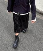 【ディスコート/Discoat】の【umm.】ドット柄サテンナロースカート ブラック|ID: prp329100004853151 ipo3291000000036324892