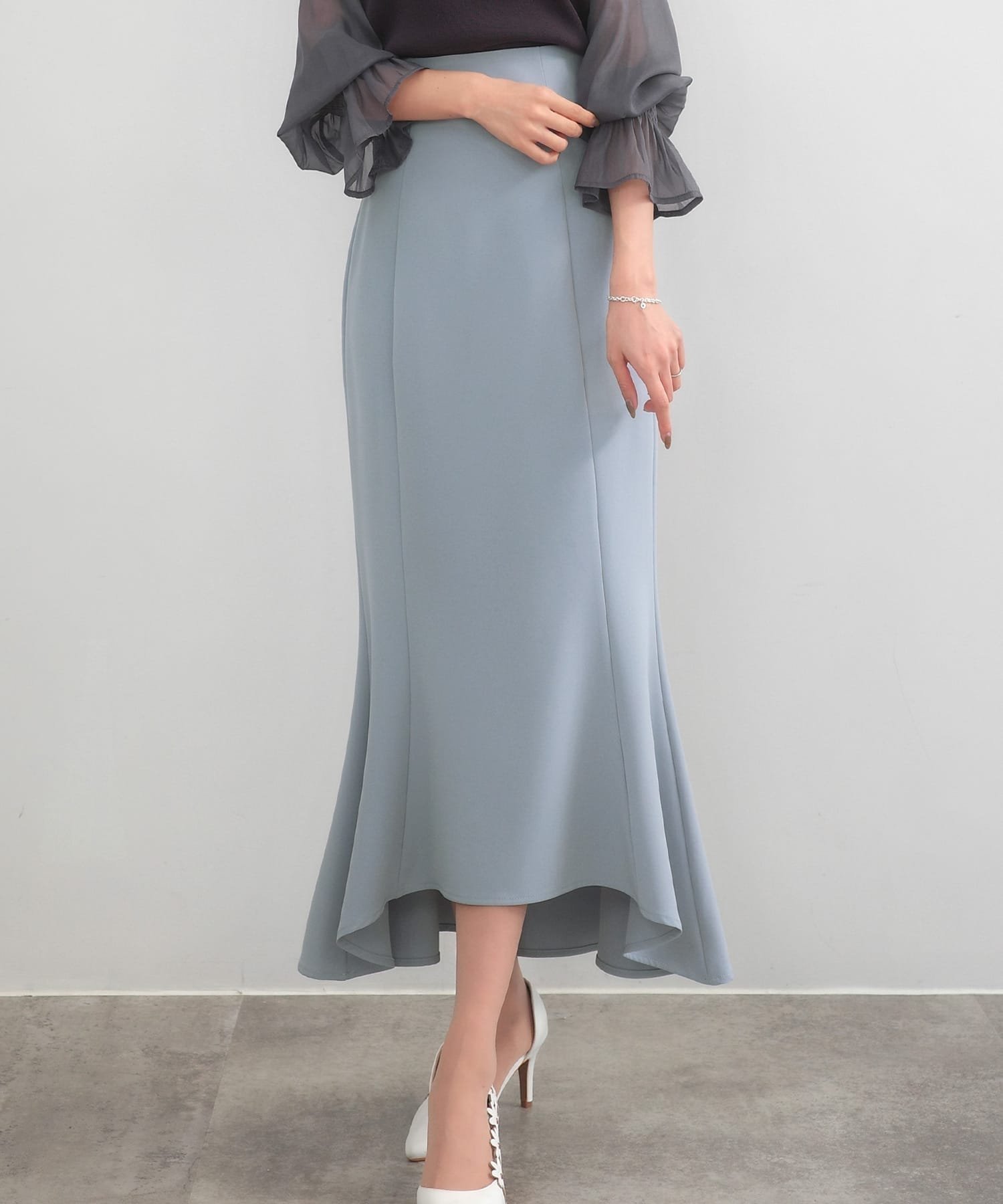 【ジュノア/JUNOAH】のセネア レースアップマーメイドスカート インテリア・キッズ・メンズ・レディースファッション・服の通販 founy(ファニー) 　ファッション　Fashion　レディースファッション　Fashion for Women　スカート　Skirts　ブルー|ID: prp329100004853378 ipo3291000000035649744