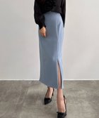 【ジュノア/JUNOAH】のCENEA ハイウエストジップIラインスカート(通年生地) 人気、トレンドファッション・服の通販 founy(ファニー) ファッション Fashion レディースファッション Fashion for Women スカート Skirts thumbnail ブルー|ID: prp329100004853398 ipo3291000000035707316