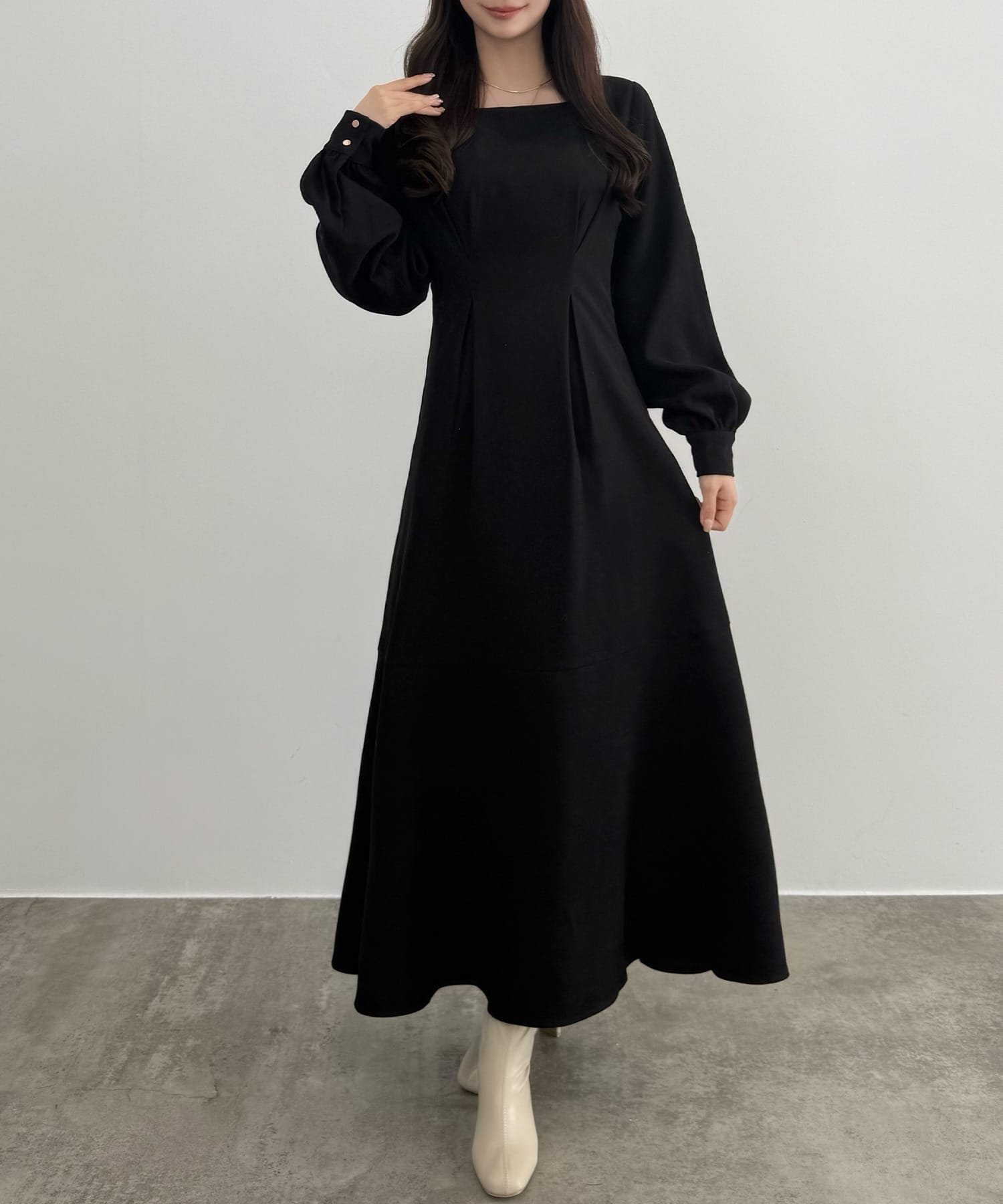 【ジュノア/JUNOAH】のCENEA バックレースアップスクエアネックワンピース 人気、トレンドファッション・服の通販 founy(ファニー) 　ファッション　Fashion　レディースファッション　Fashion for Women　ワンピース　Dresses　 other-1|ID: prp329100004853549 ipo3291000000035650822