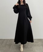 【ジュノア/JUNOAH】のCENEA バックレースアップスクエアネックワンピース ブラック|ID: prp329100004853549 ipo3291000000035650823