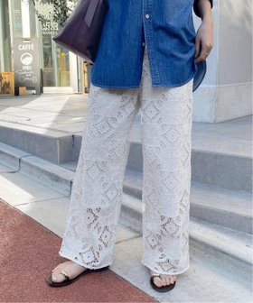 【スローブ イエナ/SLOBE IENA】のコットンレースイージーパンツ 人気、トレンドファッション・服の通販 founy(ファニー) ファッション Fashion レディースファッション Fashion for Women パンツ Pants & Trousers 2026年 2026 シンプル Simple, Minimal パターン Pattern, Design Print レース Lace, Lace Fabric ワイド Wide, Wide Fit |ID:prp329100004853816