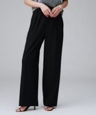 【アンタイトル/UNTITLED】の【洗える/はっ水/後ろウエストゴム】ストレッチ2タックワイドパンツ ブラック|ID: prp329100004853849 ipo3291000000035669005