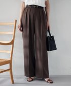 【アンタイトル/UNTITLED】の【洗える/はっ水/後ろウエストゴム】ストレッチ2タックワイドパンツ ブラウン|ID: prp329100004853849 ipo3291000000035669007