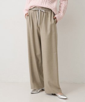 【アンタイトル/UNTITLED】の【ウエストゴム/リラックス】ソフトフラノワイドパンツ 人気、トレンドファッション・服の通販 founy(ファニー) ファッション Fashion レディースファッション Fashion for Women パンツ Pants & Trousers ストライプ Stripe, Striped Pattern スマート Smart, Elegant ドローストリング Drawstring, Pull Cord フォーマル Formal, Dressy ポケット Pocket, Pocket Detail リラックス Relax, Relaxed Fit ワイド Wide, Wide Fit 無地 Plain, Solid Color |ID:prp329100004853863