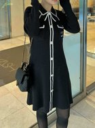 【リリーブラウン/Lily Brown】の【LILY BROWN×MARY QUANT】ビジューボタンミニニットワンピース BLK[009]|ID: prp329100004853898 ipo3291000000035670492