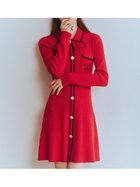 【リリーブラウン/Lily Brown】の【LILY BROWN×MARY QUANT】ビジューボタンミニニットワンピース RED[046]|ID: prp329100004853898 ipo3291000000035670495