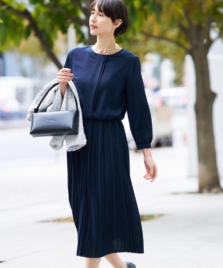 【デッサン/Dessin】の【入卒/セレモニー】セレモニージョーゼットワンピース インテリア・キッズ・メンズ・レディースファッション・服の通販 founy(ファニー) ファッション Fashion レディースファッション Fashion for Women ワンピース Dresses カーディガン Cardigan, Knitwear クラシカル Classical, Vintage-Inspired ジャケット Jacket, Outerwear ジョーゼット Georgette, Semi-Sheer Fabric スタンダード Standard, Basic スマート Smart, Elegant セレモニー Ceremony フロント Front, Front Design プリーツ Pleats, Pleated ポケット Pocket, Pocket Detail エレガント 上品 Elegant ネイビー|ID: prp329100004853915 ipo3291000000036258194