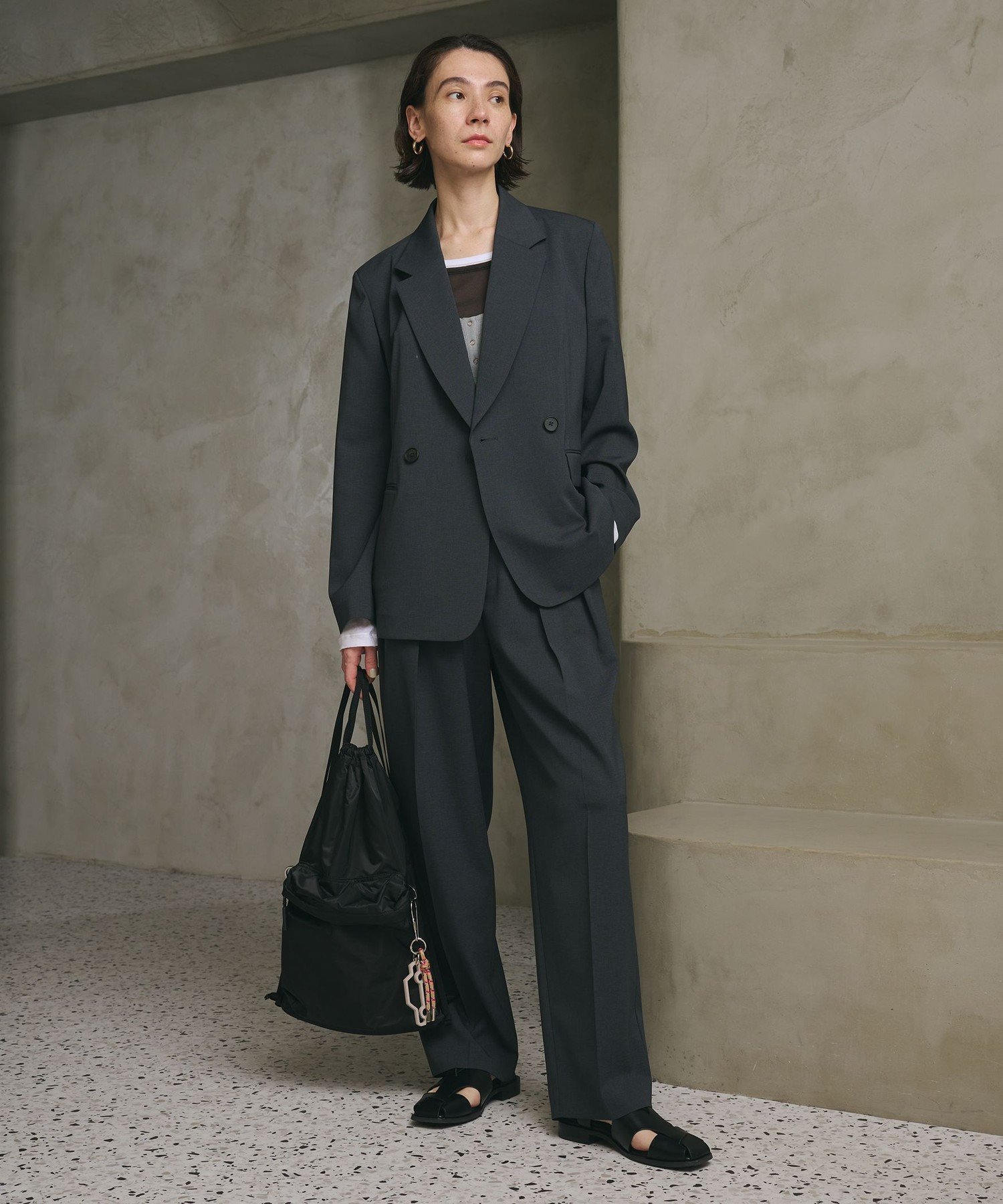 【ビューティ&ユース ユナイテッドアローズ/BEAUTY&YOUTH / UNITED ARROWS】のテーラード ダブルジャケット 吸水速乾 防シワ UV 人気、トレンドファッション・服の通販 founy(ファニー) 　ファッション　Fashion　レディースファッション　Fashion for Women　アウター　Coat / Outerwear Collection　レディースジャケット・軽アウター　Jackets　インナー　Innerwear　洗える　Machine Washable　吸水　Absorbent, Quick-Dry　シンプル　Simple, Minimal　ジャケット　Jacket, Outerwear　セットアップ　Set-Up, Coordinated Outfit　ダブル　Double, Double-Breasted　ツイル　Twist, Twisted Detail　テーラード　Tailored, Tailored Fit　ドレープ　Drape, Draping Fabric　バランス　Balance, Style Balance　フォーマル　Formal, Dressy　プリント　Print, Printed Pattern　ベスト　Vest, Waistcoat　メランジ　Melange, Mixed Yarn　ワイド　Wide, Wide Fit　おすすめ　Recommended / Our Picks　セレモニー　Ceremony　ビジネス 仕事 通勤　Business / Work / Commuting　 other-1|ID: prp329100004854199 ipo3291000000036290855