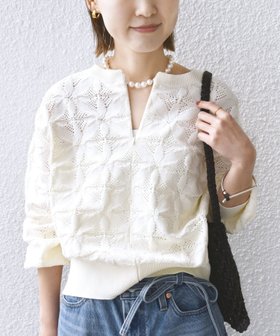 【シップス フォー ウィメン/SHIPS】の【WEB限定】 洗濯機可能 2WAY フラワー ジャカード ハーフ ジップ プルオーバー 人気、トレンドファッション・服の通販 founy(ファニー) ファッション Fashion レディースファッション Fashion for Women トップス・カットソー Cut & Sew Tops カジュアルプルオーバー・ニットトップス Pullovers & Knit Tops / Casual Pullovers インナー Innerwear 春 Spring ジップ Zip, Zipper ジャカード／ジャガード Jacquard, Woven Pattern タンク Tank Top, Sleeveless Top タートルネック Turtleneck, High Neck ハーフ Half, Half-Length フラワー Flower, Floral ボトム Bottoms, Lower Wear ポケット Pocket, Pocket Detail モチーフ Motif, Design Theme 2025年 2025 2025-2026秋冬・A/W Autumn/Winter 2025–26 AW25–26 |ID:prp329100004854214