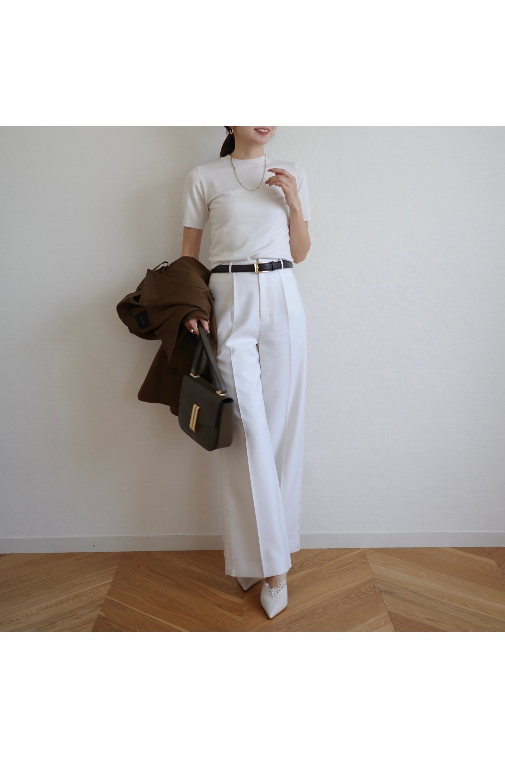 【アニュアンス/anuans】のハーフスリーブニットプルオーバー インテリア・キッズ・メンズ・レディースファッション・服の通販 founy(ファニー) 　ファッション　Fashion　レディースファッション　Fashion for Women　トップス・カットソー　Cut & Sew Tops　ニット　Knit Tops & Sweaters　カジュアルプルオーバー・ニットトップス　Pullovers & Knit Tops / Casual Pullovers　イタリア　Italy　インナー　Innerwear　カーディガン　Cardigan, Knitwear　抗菌　Antibacterial, Bacteria-Resistant　シンプル　Simple, Minimal　ジャケット　Jacket, Outerwear　なめらか　Smooth, Silky Texture　バランス　Balance, Style Balance　ボトム　Bottoms, Lower Wear　ラグジュアリー　Luxury, Elegant　夏　Summer　IVORY|ID: prp329100004854221 ipo3291000000035702806