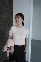 【アニュアンス/anuans】のハーフスリーブニットプルオーバー 人気、トレンドファッション・服の通販 founy(ファニー) ファッション Fashion レディースファッション Fashion for Women トップス・カットソー Cut & Sew Tops ニット Knit Tops & Sweaters カジュアルプルオーバー・ニットトップス Pullovers & Knit Tops / Casual Pullovers イタリア Italy インナー Innerwear カーディガン Cardigan, Knitwear 抗菌 Antibacterial, Bacteria-Resistant シンプル Simple, Minimal ジャケット Jacket, Outerwear なめらか Smooth, Silky Texture バランス Balance, Style Balance ボトム Bottoms, Lower Wear ラグジュアリー Luxury, Elegant 夏 Summer thumbnail LIGHT PINK|ID: prp329100004854221 ipo3291000000035702813