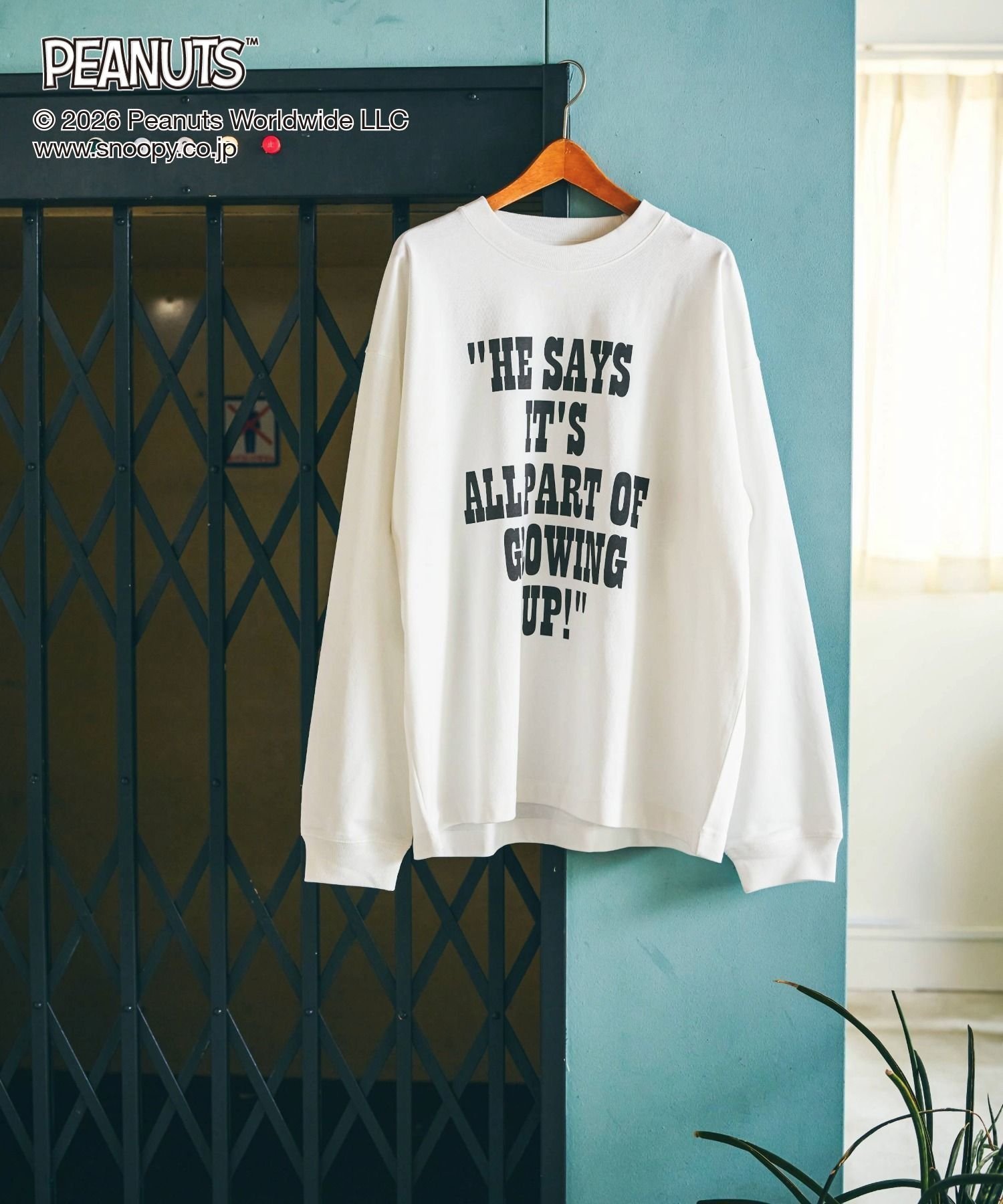 【グローバルワーク/GLOBAL WORK】のPEANUTS/ヘビロッTEE/プリント長袖/632935 インテリア・キッズ・メンズ・レディースファッション・服の通販 founy(ファニー) 　ファッション　Fashion　レディースファッション　Fashion for Women　トップス・カットソー　Cut & Sew Tops　おすすめ　Recommended / Our Picks　インナー　Innerwear　オイル　Body Oil　カーディガン　Cardigan, Knitwear　キャラクター　Character, Licensed Characters　シリコン　Silicone, Silicone Material　シンプル　Simple, Minimal　ジャケット　Jacket, Outerwear　スリーブ　Sleeve, Long Sleeve / Short Sleeve　パーカー　Hoodie, Parka　プリント　Print, Printed Pattern　ロング　Long, Long-Length　長袖　Long Sleeve, Full Sleeve　アイボリー08|ID: prp329100004854267 ipo3291000000035705464