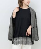 【ジャーナルスタンダード レリューム/JOURNAL STANDARD relume】のレースヘムロンT 人気、トレンドファッション・服の通販 founy(ファニー) ファッション Fashion レディースファッション Fashion for Women トップス・カットソー Cut & Sew Tops ロングTシャツ・Tシャツ Longline T-Shirts & Tees 2026年 2026 インナー Innerwear カーディガン Cardigan, Knitwear ジャケット Jacket, Outerwear トレンド Trend, Trending Now ラッセル Raschel, Raschel Lace レース Lace, Lace Fabric thumbnail ブラック|ID: prp329100004854294 ipo3291000000036073223