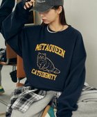 【フリークスストア/FREAK'S STORE】のMETAQUEEN フロッキー キャット 裏起毛 スウェット 限定展開 25AW 人気、トレンドファッション・服の通販 founy(ファニー) ファッション Fashion レディースファッション Fashion for Women トップス・カットソー Cut & Sew Tops レディースパーカー・カジュアルフーディー Casual Hoodies & Sweatshirts スウェット・クルーネックトップス Sweatshirts & Crewnecks / Relaxed Fit Sweat Tops 2025年 2025 2025-2026秋冬・A/W Autumn/Winter 2025–26 AW25–26 冬 Winter / This Winter スウェット / スエット Sweatshirt, Sweatwear A/W・秋冬 Autumn/Winter thumbnail ネイビー|ID: prp329100004854305 ipo3291000000035706168