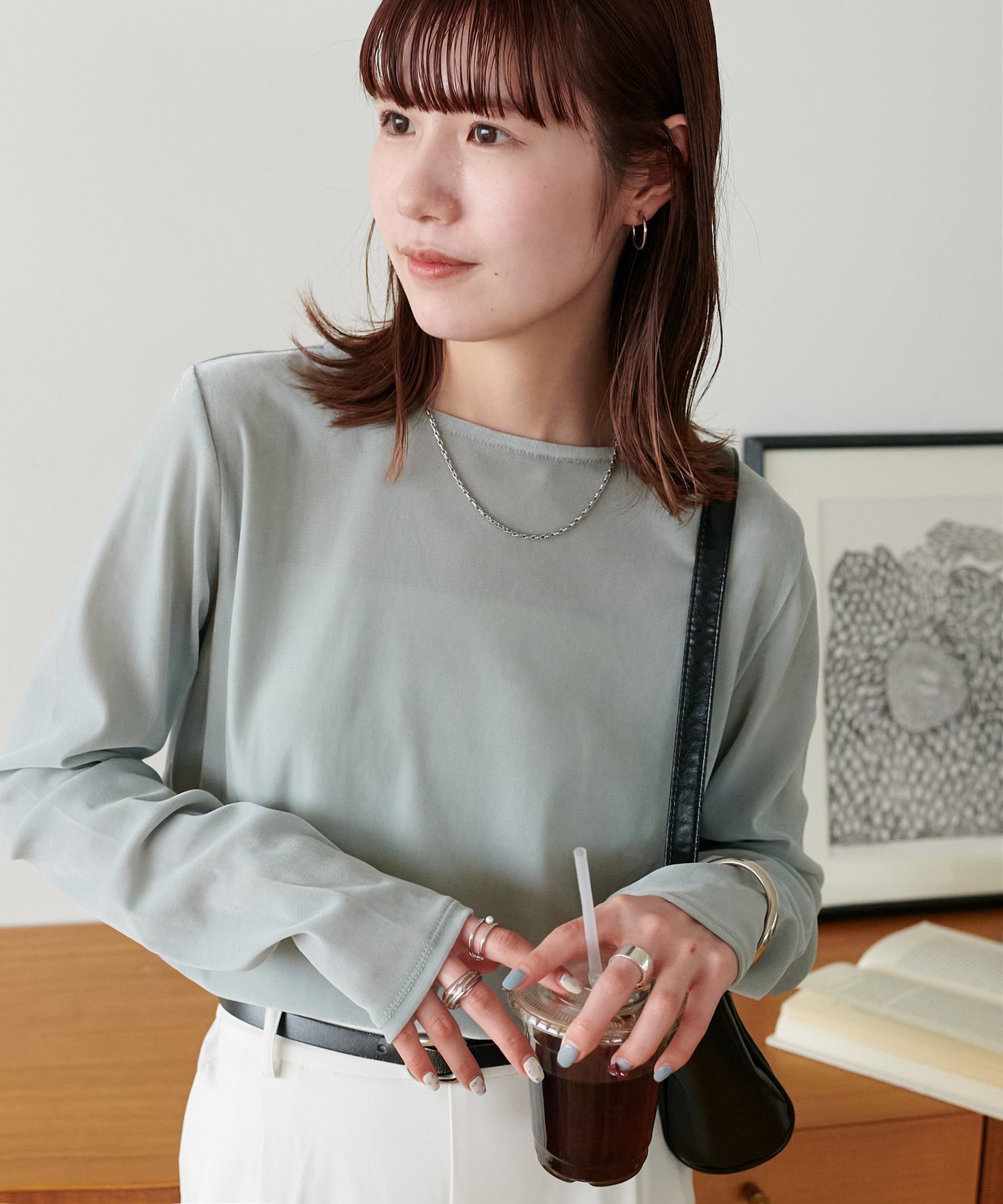 【ディスコート/Discoat】の【リピーター続出!】フロッキーメッシュロングスリーブ《WEB限定カラーあり》 インテリア・キッズ・メンズ・レディースファッション・服の通販 founy(ファニー) 　ファッション　Fashion　レディースファッション　Fashion for Women　インナー　Innerwear　キャミワンピース　Cami Dress, Slip Dress　シアー　Sheer, See-Through　シンプル　Simple, Minimal　スウェット / スエット　Sweatshirt, Sweatwear　スラックス　Slacks, Dress Pants　デニム　Denim, Jeans Material　人気　Popular, Best Seller　ベスト　Vest, Waistcoat　ベロア　Velour, Soft Velvet　メッシュ　Mesh, Net Fabric　リラックス　Relax, Relaxed Fit　おすすめ　Recommended / Our Picks　エレガント 上品　Elegant　ミント|ID: prp329100004854332 ipo3291000000036039903