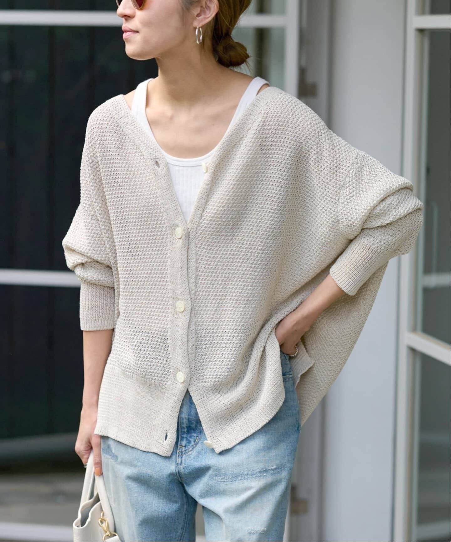 【フレームワーク/FRAMeWORK】の≪WEB限定 / 追加 ≫カノコ 2WAY Back開きカーディガン 人気、トレンドファッション・服の通販 founy(ファニー) 　ファッション　Fashion　レディースファッション　Fashion for Women　トップス・カットソー　Cut & Sew Tops　カーディガン・羽織り　Layered Style Cardigans　インナー　Innerwear　カットソー　Cut and Sewn Top　カーディガン　Cardigan, Knitwear　スリット　Slit, Slit Detail　長袖　Long Sleeve, Full Sleeve　ボトム　Bottoms, Lower Wear　ルーズ　Loose, Oversized　再入荷　Restock / Back in Stock　夏　Summer　 other-1|ID: prp329100004854355 ipo3291000000036269091