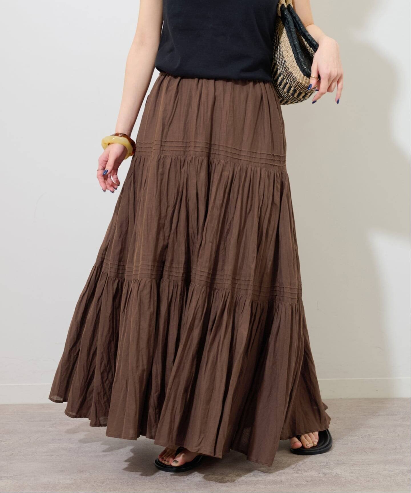 【ジャーナルスタンダード レリューム/JOURNAL STANDARD relume】の《WEB限定追加》コットンボイルクリンクルティアードスカート 人気、トレンドファッション・服の通販 founy(ファニー) 　ファッション　Fashion　レディースファッション　Fashion for Women　スカート　Skirts　ティアードスカート　Tiered Skirts　春　Spring　トレンド　Trend, Trending Now　ドット　Polka Dot, Dot Pattern　ポケット　Pocket, Pocket Detail　S/S・春夏　SS, Spring/Summer, Warm Season　夏　Summer　旅行　Travel　2026年　2026　 other-1|ID: prp329100004854357 ipo3291000000036293001