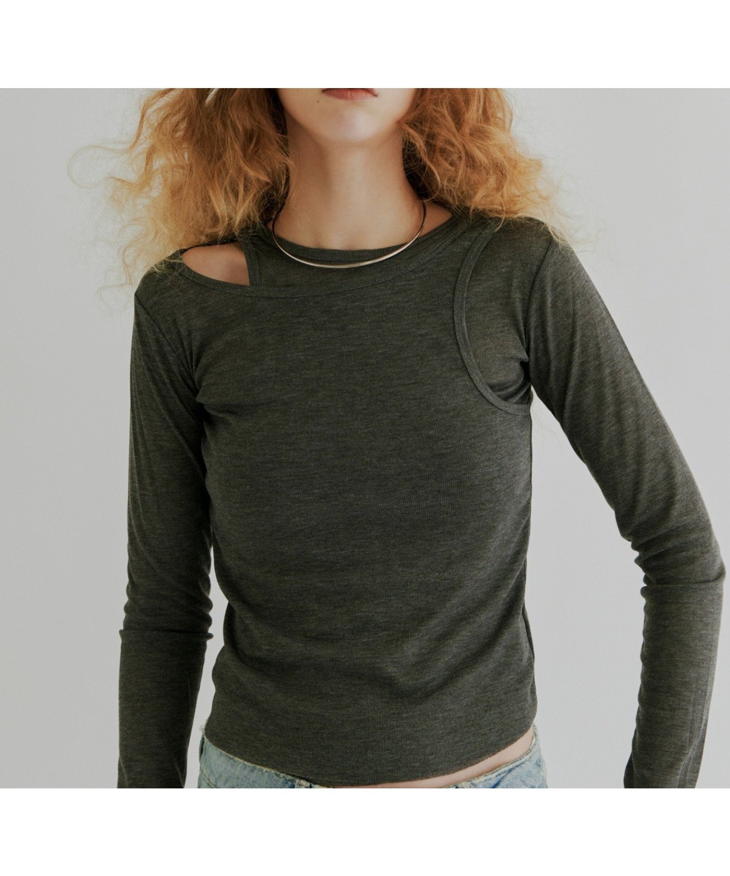 【エイチオーヴィー/H O V】のkiehtova/LAYERED SHEER TOPS /レイヤード シアー トップス 長袖 インテリア・キッズ・メンズ・レディースファッション・服の通販 founy(ファニー) 　ファッション　Fashion　レディースファッション　Fashion for Women　トップス・カットソー　Cut & Sew Tops　エアリー　Airy Texture　シアー　Sheer, See-Through　モダン　Modern, Contemporary　夏　Summer　長袖　Long Sleeve, Full Sleeve　gray|ID: prp329100004854771 ipo3291000000036071503