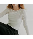 【エイチオーヴィー/H O V】のkiehtova/LAYERED SHEER TOPS /レイヤード シアー トップス 長袖 人気、トレンドファッション・服の通販 founy(ファニー) ファッション Fashion レディースファッション Fashion for Women トップス・カットソー Cut & Sew Tops エアリー Airy Texture シアー Sheer, See-Through モダン Modern, Contemporary 夏 Summer 長袖 Long Sleeve, Full Sleeve thumbnail white|ID: prp329100004854771 ipo3291000000036071507