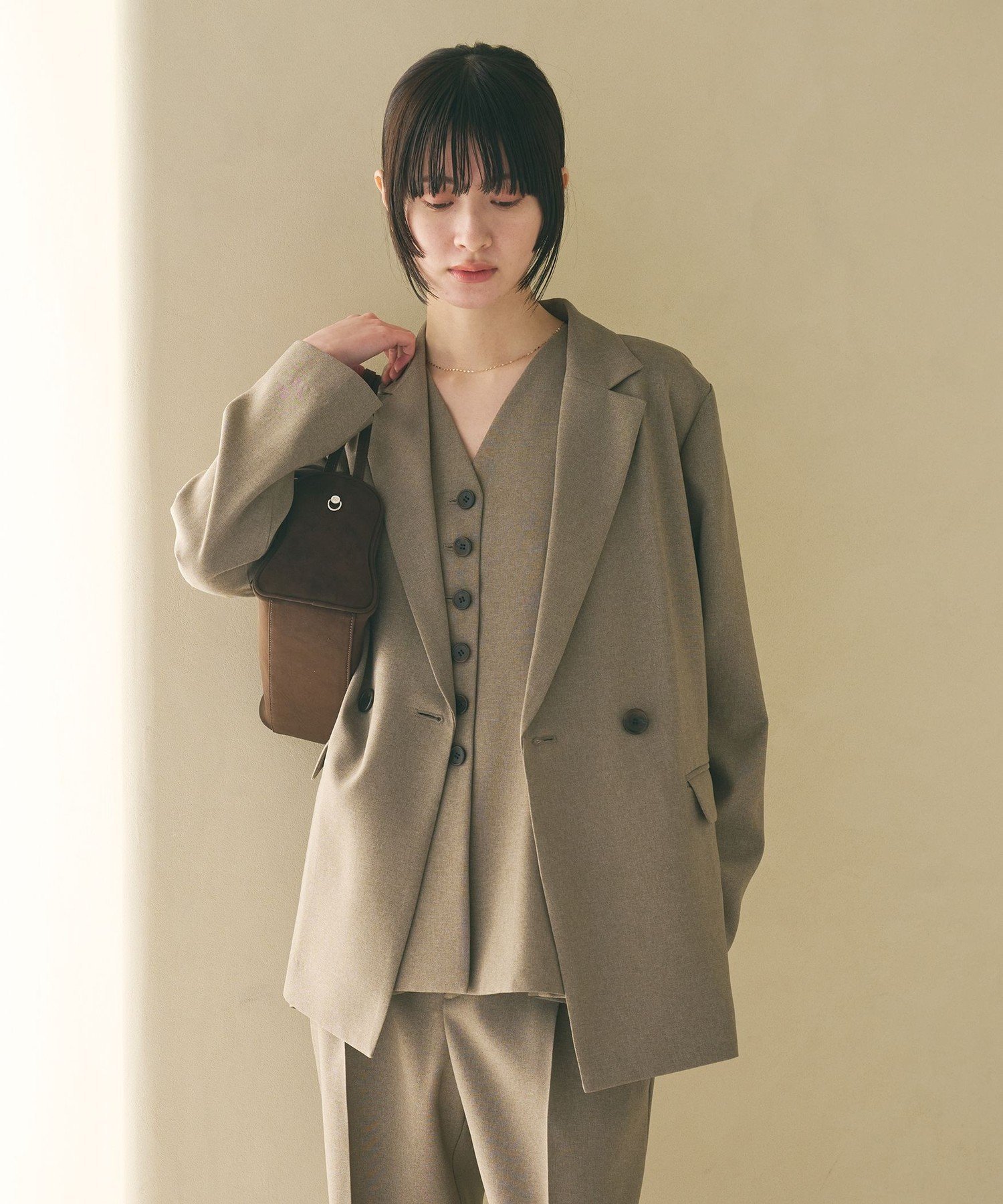 【ビューティ&ユース ユナイテッドアローズ/BEAUTY&YOUTH / UNITED ARROWS】の【WEB限定 Wardrobe DAILY MINIMAL】メランジ ダブルジャケット ウォッシャブル インテリア・キッズ・メンズ・レディースファッション・服の通販 founy(ファニー) 　ファッション　Fashion　レディースファッション　Fashion for Women　アウター　Coat / Outerwear Collection　レディースジャケット・軽アウター　Jackets　ウォッシャブル　Machine Washable　オケージョン　Occasion Wear　クール　Cool, Chic　今季　This Season, Current Season　シンプル　Simple, Minimal　ジャケット　Jacket, Outerwear　セットアップ　Set-Up, Coordinated Outfit　ダブル　Double, Double-Breasted　デニム　Denim, Jeans Material　メランジ　Melange, Mixed Yarn　おすすめ　Recommended / Our Picks　セレモニー　Ceremony　ビジネス 仕事 通勤　Business / Work / Commuting　MOCA|ID: prp329100004854785 ipo3291000000035730373