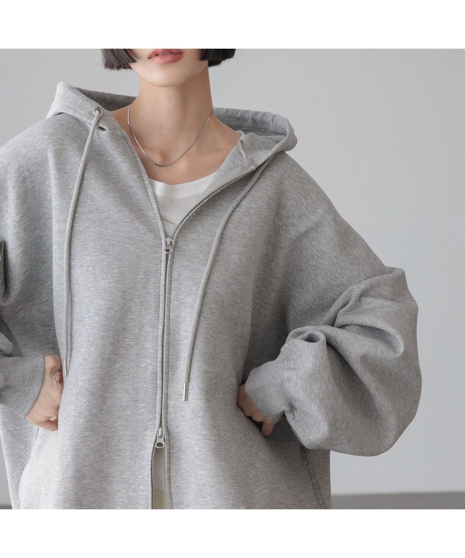 【ローリーズファーム/LOWRYS FARM】のBIGZIPフーディ インテリア・キッズ・メンズ・レディースファッション・服の通販 founy(ファニー) 　ファッション　Fashion　レディースファッション　Fashion for Women　おすすめ　Recommended / Our Picks　タイトスカート　Pencil Skirt, Tight Skirt　トレンド　Trend, Trending Now　ボトム　Bottoms, Lower Wear　グレーラメ15|ID: prp329100004854799 ipo3291000000035731426