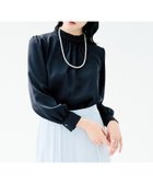 【アンタイトル/UNTITLED】の【セレモニー/フォーマル/お仕事着】ハイネックフリル ブラウス ネイビー|ID: prp329100004854865 ipo3291000000035874834