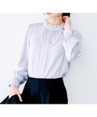 【アンタイトル/UNTITLED】の【セレモニー/フォーマル/お仕事着】ハイネックフリル ブラウス ライトグレー|ID: prp329100004854865 ipo3291000000035874837