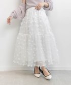 【ランダ/RANDA】の3Dフラワーティアードスカート WHITE|ID: prp329100004854897 ipo3291000000035734565
