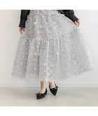 【ランダ/RANDA】の3Dフラワーティアードスカート GRAY|ID: prp329100004854897 ipo3291000000035734572