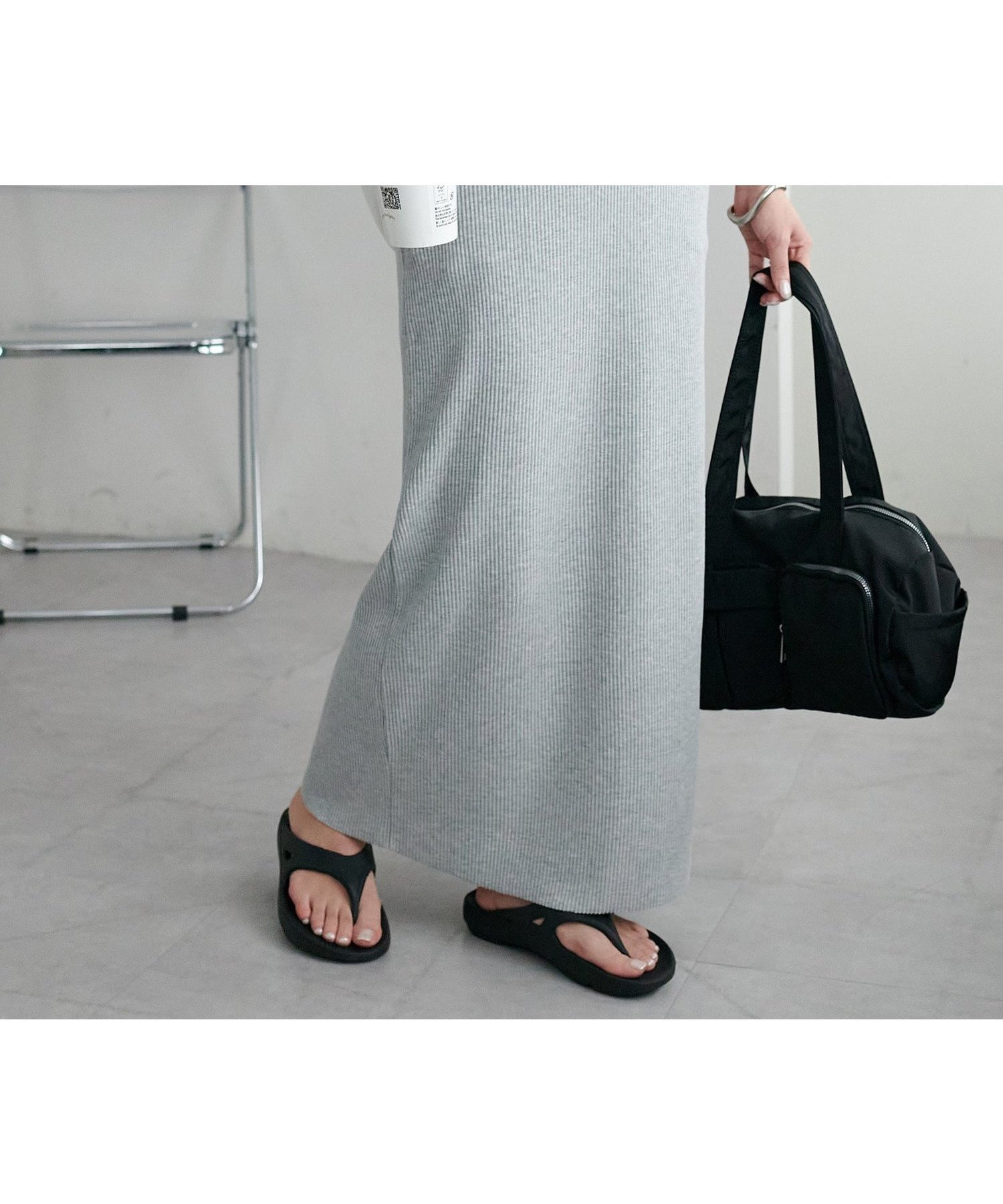 【ディスコート/Discoat】の【3~5サイズ展開/リピーター多数◎】リブカットナロースカート《WEB限定》 インテリア・キッズ・メンズ・レディースファッション・服の通販 founy(ファニー) 　ファッション　Fashion　レディースファッション　Fashion for Women　スカート　Skirts　春　Spring　ショート　Short, Short Length　ジャケット　Jacket, Outerwear　スリット　Slit, Slit Detail　ダウン　Down, Puffer　定番　Standard, Basic Item　バランス　Balance, Style Balance　ビッグ　Big, Oversized　ベスト　Vest, Waistcoat　半袖　Short Sleeve, Half Sleeve　リブニット　Rib Knit, Ribbed Knit　おすすめ　Recommended / Our Picks　グレー|ID: prp329100004854906 ipo3291000000036275475