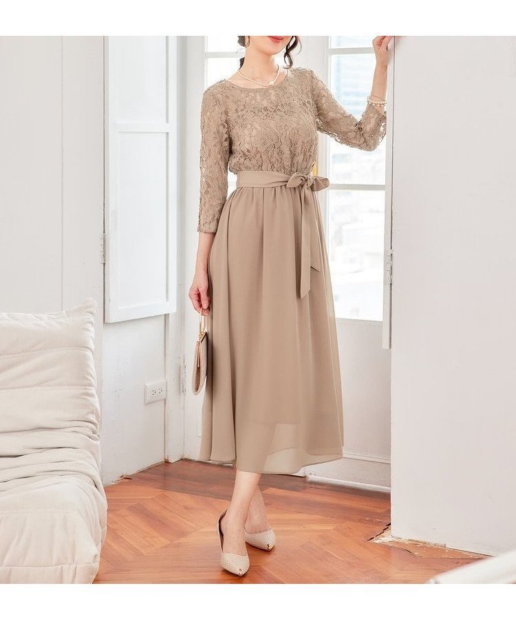 【ドレス/DRESS+】のドレス フォーマルワンピース フォーマルドレス パーティードレス インテリア・キッズ・メンズ・レディースファッション・服の通販 founy(ファニー) ファッション Fashion レディースファッション Fashion for Women ワンピース Dresses フォーマル・パーティードレス・結婚式用ドレス Elegant & Casual Dresses エレガント 上品 Elegant シェイプ Shape, Slim Fit シフォン Chiffon, Lightweight Fabric ドッキング Docking, Mixed Material ドレス Dress, One-Piece フレア Flare, Flared リボン Ribbon, Bow レース Lace, Lace Fabric ベージュ|ID: prp329100004854936 ipo3291000000036325106