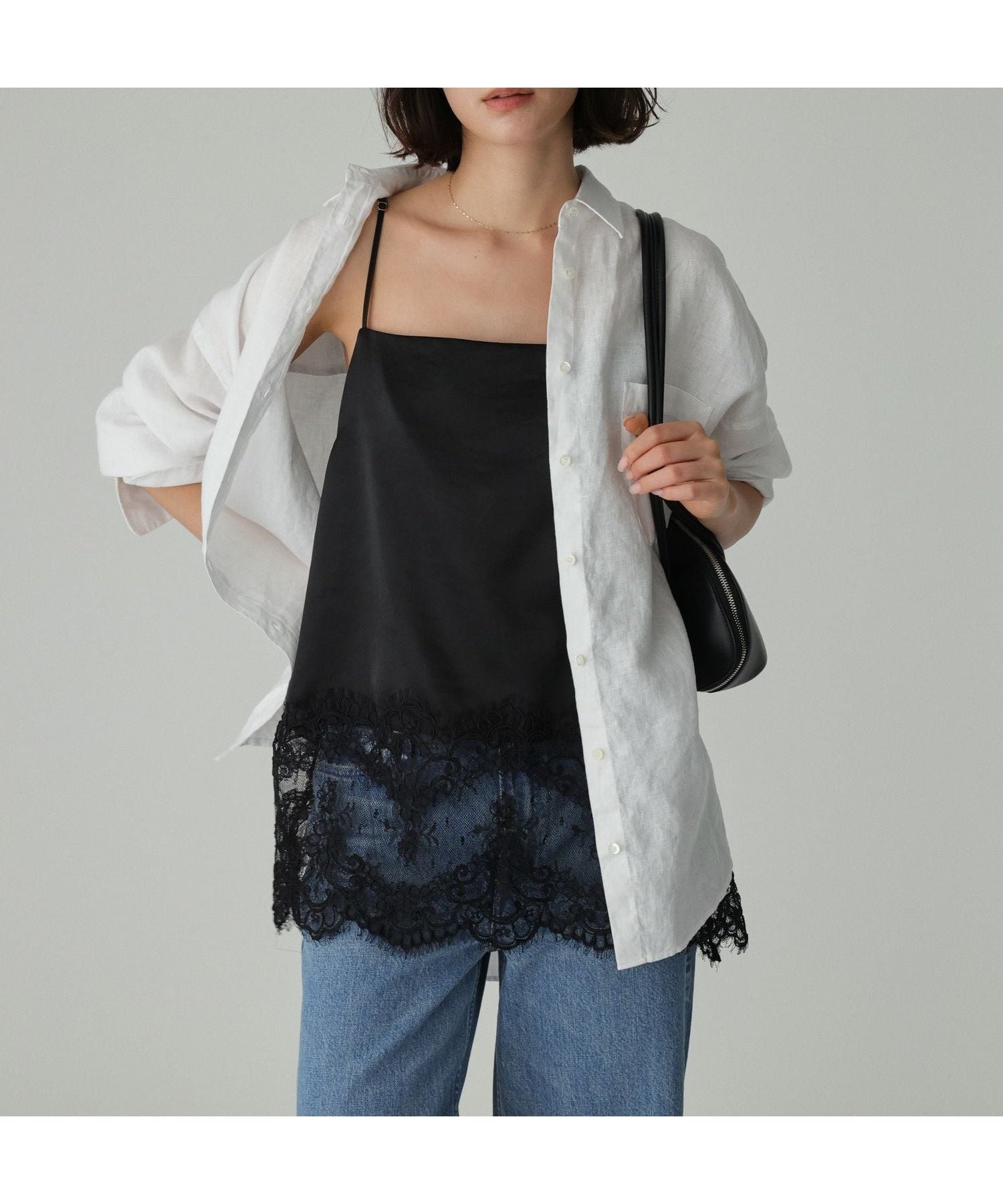 【バビロン/BABYLONE / KIDS】のヘムレースキャミソール インテリア・キッズ・メンズ・レディースファッション・服の通販 founy(ファニー) ファッション Fashion キッズファッション Fashion for Kids インナー Innerwear キャミソール Camisole, Spaghetti Strap Top サテン Satin, Glossy Fabric トレンド Trend, Trending Now レース Lace, Lace Fabric 再入荷 Restock / Back in Stock おすすめ Recommended / Our Picks エレガント 上品 Elegant 2025年 2025 2025-2026秋冬・A/W Autumn/Winter 2025–26 AW25–26 ブラック|ID: prp329100004855718 ipo3291000000036071549