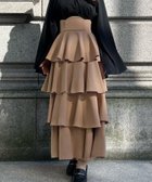 【ジュノア/JUNOAH】のコルセットデザインフリルスカート 人気、トレンドファッション・服の通販 founy(ファニー) ファッション Fashion レディースファッション Fashion for Women スカート Skirts thumbnail ダークベージュ|ID: prp329100004855735 ipo3291000000036258077