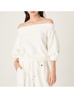 【フレイ アイディー/FRAY I.D】のChampion】パフスリーブオフショルスウェット 人気、トレンドファッション・服の通販 founy(ファニー) ファッション Fashion レディースファッション Fashion for Women トップス・カットソー Cut & Sew Tops レディースパーカー・カジュアルフーディー Casual Hoodies & Sweatshirts スウェット・クルーネックトップス Sweatshirts & Crewnecks / Relaxed Fit Sweat Tops ギャザー Gathered, Ruffled コレクション Collection, Seasonal Line スマート Smart, Elegant スリーブ Sleeve, Long Sleeve / Short Sleeve セットアップ Set-Up, Coordinated Outfit チェック Check, Plaid, Tartan デコルテ Décolleté, Neckline パターン Pattern, Design Print フェミニン Feminine, Girly |ID:prp329100004855758