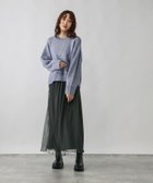 【グローバルワーク/GLOBAL WORK】のフワフワHugmeプリーツスカートSET/580923 人気、トレンドファッション・服の通販 founy(ファニー) ファッション Fashion レディースファッション Fashion for Women スカート Skirts プリーツスカート / 上品フェミニンスタイル Pleated Skirts おすすめ Recommended / Our Picks セットアップ Set-Up, Coordinated Outfit フェザー Feather, Feather Detail プリーツ Pleats, Pleated thumbnail フェードブルー×チャコール84|ID: prp329100004855791 ipo3291000000035797689