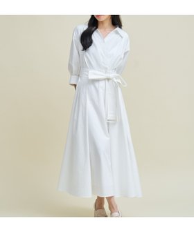 【ノエラ/Noela】のカシュクールウエストリボンワンピース 人気、トレンドファッション・服の通販 founy(ファニー) ファッション Fashion レディースファッション Fashion for Women ワンピース Dresses ストライプ Stripe, Striped Pattern フレア Flare, Flared ポケット Pocket, Pocket Detail 春 Spring 無地 Plain, Solid Color |ID:prp329100004855908