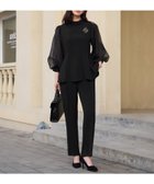 【ドレス/DRESS+】のリボン取り外し可能なセットアップ パンツドレス 人気、トレンドファッション・服の通販 founy(ファニー) ファッション Fashion レディースファッション Fashion for Women セットアップ Matching Sets レディースパンツ・ボトムス Pants & Trousers / Bottoms エアリー Airy Texture シアー Sheer, See-Through シンプル Simple, Minimal スラックス Slacks, Dress Pants スリーブ Sleeve, Long Sleeve / Short Sleeve セットアップ Set-Up, Coordinated Outfit センター Center, Center Line ドレス Dress, One-Piece フレア Flare, Flared ポケット Pocket, Pocket Detail リボン Ribbon, Bow リラックス Relax, Relaxed Fit thumbnail ブラック|ID: prp329100004855909 ipo3291000000036042575