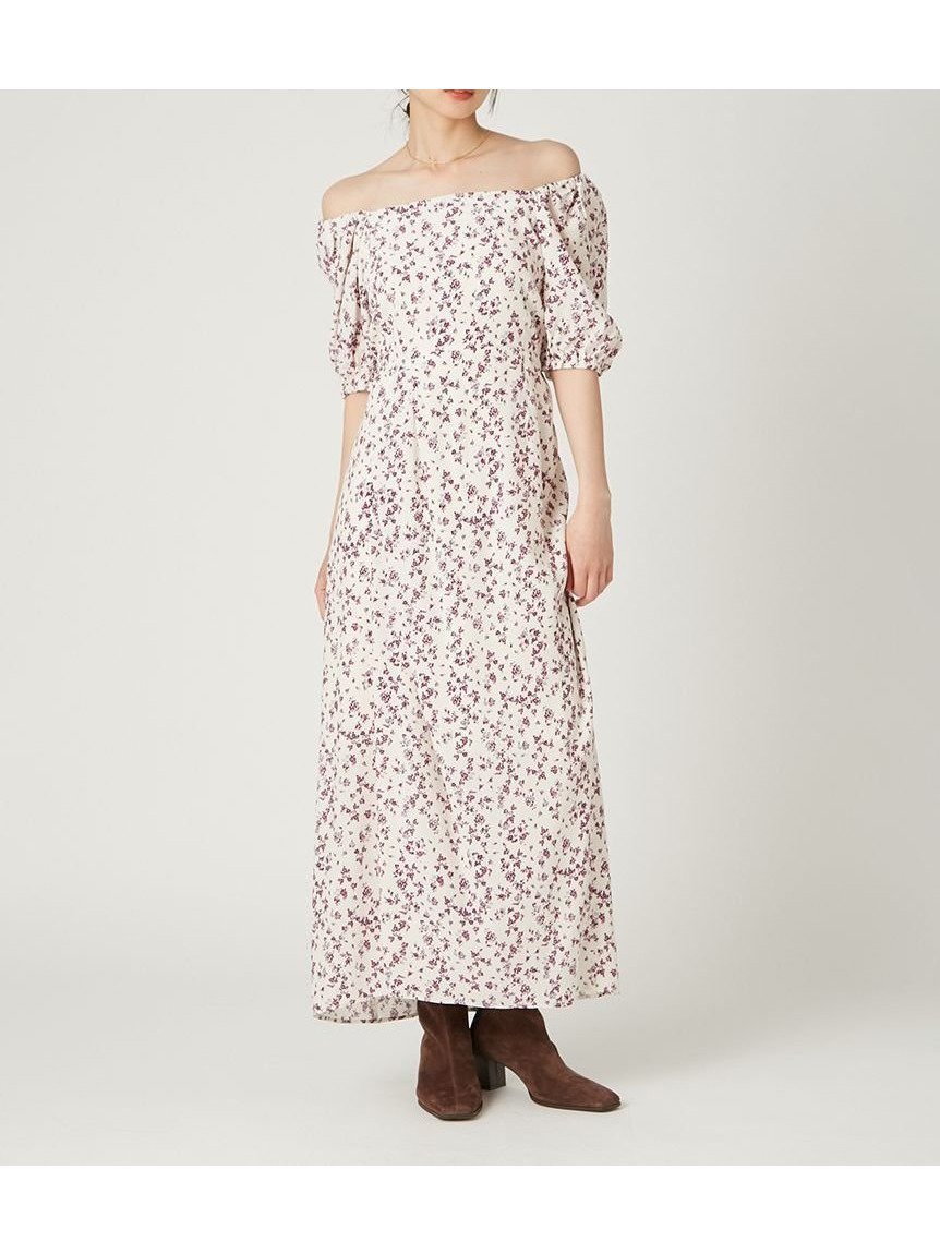 【フレイ アイディー/FRAY I.D】の【00サイズ】スクエアネックプリントワンピース インテリア・キッズ・メンズ・レディースファッション・服の通販 founy(ファニー) 　ファッション　Fashion　レディースファッション　Fashion for Women　ワンピース　Dresses　秋　Autumn　シャーリング　Shirring, Ruched　スクエア　Square, Square Shape　スマート　Smart, Elegant　チェック　Check, Plaid, Tartan　デコルテ　Décolleté, Neckline　定番　Standard, Basic Item　フィット　Fit, Slim Fit　プリント　Print, Printed Pattern　リボン　Ribbon, Bow　IVR[003]|ID: prp329100004855966 ipo3291000000036090914