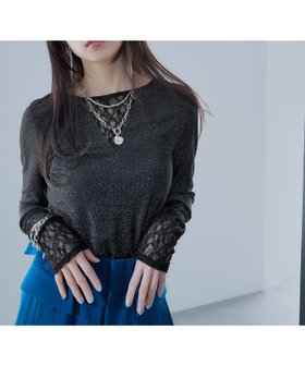 【ハレ/HARE】の2WAYラメシアーレースキリカエカットソー 人気、トレンドファッション・服の通販 founy(ファニー) ファッション Fashion レディースファッション Fashion for Women トップス・カットソー Cut & Sew Tops カットソー・ベーシックTシャツ Cut-and-Sewn Tops / Stretch Tees & Basics おすすめ Recommended / Our Picks インナー Innerwear ウェーブ Wavy Pattern ジャケット Jacket, Outerwear ストレート Straight, Straight Cut デニム Denim, Jeans Material フェミニン Feminine, Girly フレア Flare, Flared ブルゾン Blouson, Bomber Jacket ベスト Vest, Waistcoat リネン Linen, Linen Fabric リラックス Relax, Relaxed Fit レース Lace, Lace Fabric ワイド Wide, Wide Fit エレガント 上品 Elegant |ID:prp329100004855990