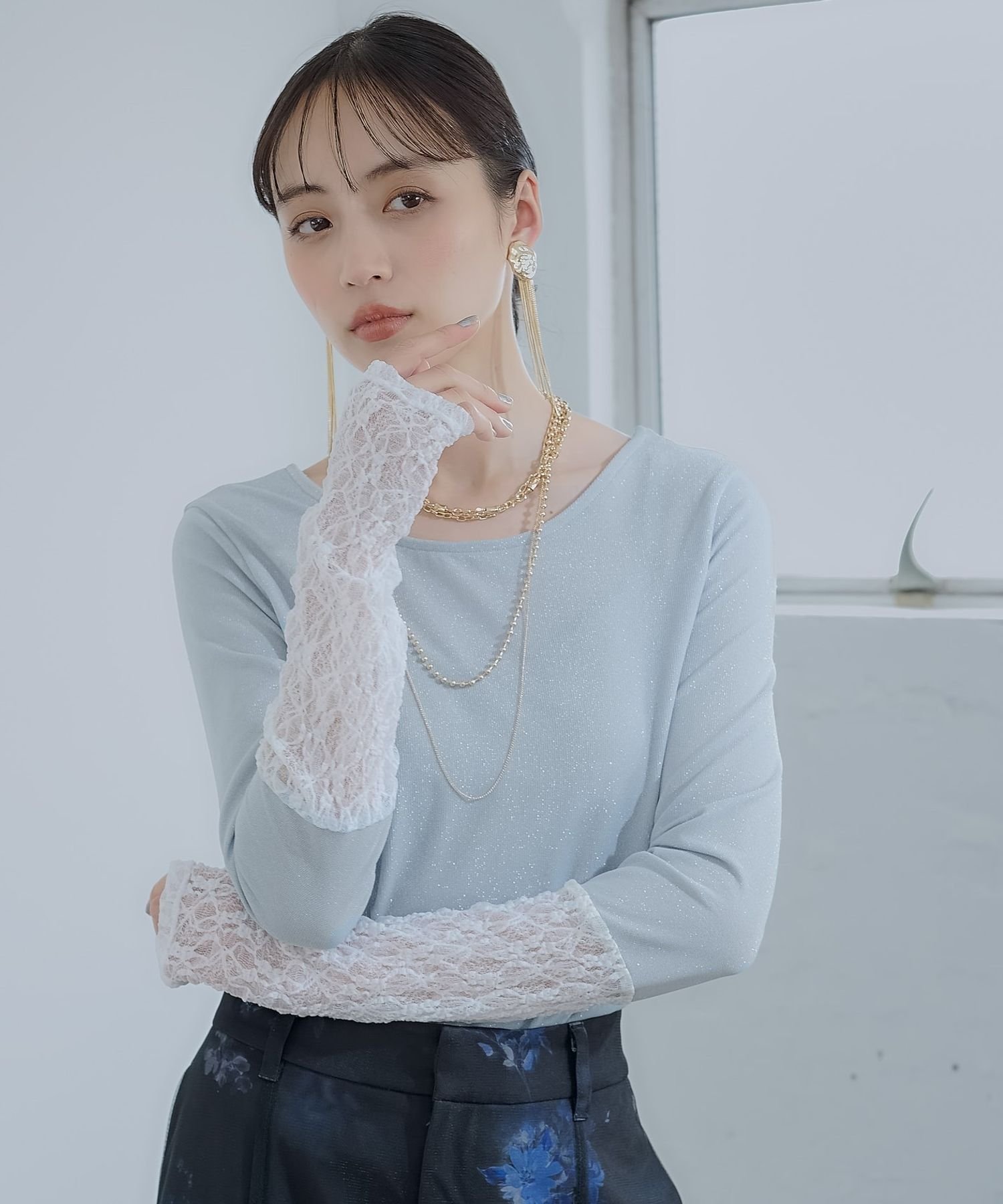 【ハレ/HARE】の2WAYラメシアーレースキリカエカットソー インテリア・キッズ・メンズ・レディースファッション・服の通販 founy(ファニー) ファッション Fashion レディースファッション Fashion for Women トップス・カットソー Cut & Sew Tops カットソー・ベーシックTシャツ Cut-and-Sewn Tops / Stretch Tees & Basics おすすめ Recommended / Our Picks インナー Innerwear ウェーブ Wavy Pattern ジャケット Jacket, Outerwear ストレート Straight, Straight Cut デニム Denim, Jeans Material フェミニン Feminine, Girly フレア Flare, Flared ブルゾン Blouson, Bomber Jacket ベスト Vest, Waistcoat リネン Linen, Linen Fabric リラックス Relax, Relaxed Fit レース Lace, Lace Fabric ワイド Wide, Wide Fit エレガント 上品 Elegant ブルー80|ID: prp329100004855990 ipo3291000000036324378