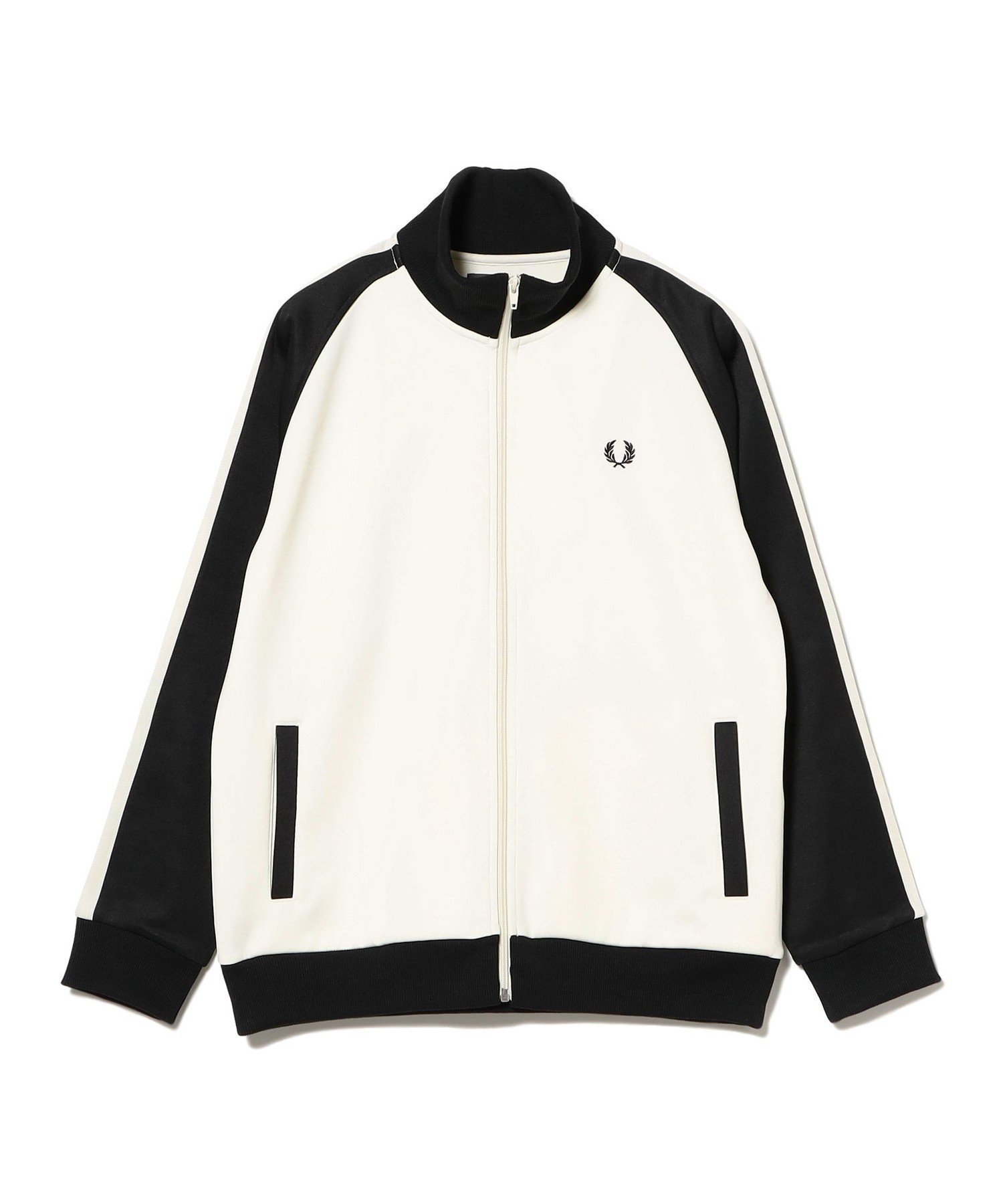 【ビームス/BEAMS / MEN】の【別注】FRED PERRY / トラックジャケット 26SS ジップアップ メンズ 長袖 ユニセックス インテリア・キッズ・メンズ・レディースファッション・服の通販 founy(ファニー) 　ファッション　Fashion　メンズファッション　Fashion for Men　クラシック　Classic, Timeless Style　ジップアップ　Zip-Up, Full Zip　ジャケット　Jacket, Outerwear　スポーティ　Sporty, Casual Athletic　定番　Standard, Basic Item　長袖　Long Sleeve, Full Sleeve　ベスト　Vest, Waistcoat　別注　Limited Edition, Custom Order　メンズ　Men's, Menswear　モダン　Modern, Contemporary　ロンドン　London Style, British Inspired　ワイド　Wide, Wide Fit　エレガント 上品　Elegant　2026年　2026　ECRU/BLACK|ID: prp329100004856024 ipo3291000000036089267