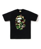 【ア ベイシング エイプ/A BATHING APE】のABC CAMO BIG APE HEAD TEE 人気、トレンドファッション・服の通販 founy(ファニー) ファッション Fashion レディースファッション Fashion for Women インナー Innerwear グラフィック Graphic, Graphic Design ショート Short, Short Length スリーブ Sleeve, Long Sleeve / Short Sleeve フロント Front, Front Design プリント Print, Printed Pattern ラバー Rubber, Rubber Sole 人気 Popular, Best Seller thumbnail BLACK×GREEN|ID: prp329100004856070 ipo3291000000036159754