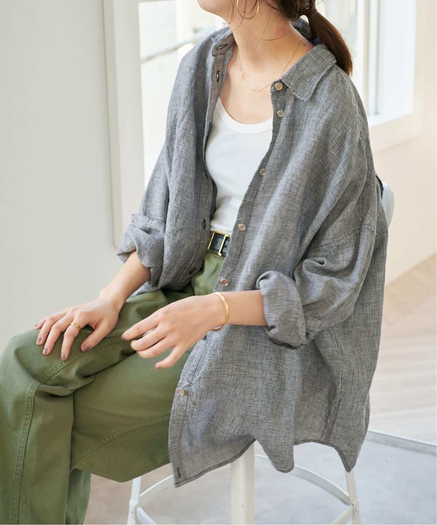 【スピック&スパン/Spick & Span】の《ゆったりサイズ》追加 80リネンカシュクール ビッグシャツ インテリア・キッズ・メンズ・レディースファッション・服の通販 founy(ファニー) ファッション Fashion レディースファッション Fashion for Women トップス・カットソー Cut & Sew Tops シャツ・ブラウス・オフィスカジュアル Elegant Blouses & Button-Ups インナー Innerwear カシュクール Wrap Design ストライプ Stripe, Striped Pattern タンク Tank Top, Sleeveless Top 定番 Standard, Basic Item ビッグ Big, Oversized リネン Linen, Linen Fabric リラックス Relax, Relaxed Fit 再入荷 Restock / Back in Stock おすすめ Recommended / Our Picks エレガント 上品 Elegant ブラックベース|ID: prp329100004856213 ipo3291000000036257824