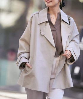 【ノーブル / スピック&スパン/NOBLE / Spick & Span】の《WEB限定追加》コットンダブルクロスハーフコート 人気、トレンドファッション・服の通販 founy(ファニー) ファッション Fashion レディースファッション Fashion for Women アウター Coat / Outerwear Collection コート・ロングコート・ピーコート Long Coats, Peacoats & More エアリー Airy Texture シンプル Simple, Minimal ダブル Double, Double-Breasted ハーフ Half, Half-Length フロント Front, Front Design 人気 Popular, Best Seller ビジネス 仕事 通勤 Business / Work / Commuting 再入荷 Restock / Back in Stock |ID:prp329100004856275