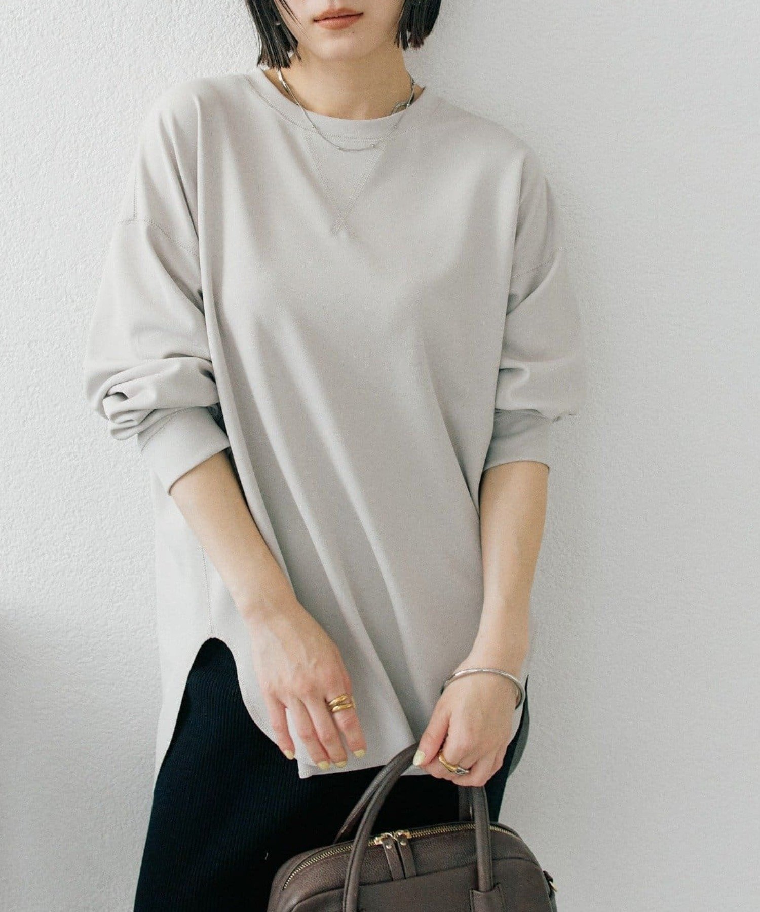 【リヴドロワ/RIVE DROITE】のカットジョーゼットライトプルオーバー インテリア・キッズ・メンズ・レディースファッション・服の通販 founy(ファニー) ファッション Fashion レディースファッション Fashion for Women トップス・カットソー Cut & Sew Tops カジュアルプルオーバー・ニットトップス Pullovers & Knit Tops / Casual Pullovers インナー Innerwear カーディガン Cardigan, Knitwear シンプル Simple, Minimal スウェット / スエット Sweatshirt, Sweatwear ロング Long, Long-Length 再入荷 Restock / Back in Stock おすすめ Recommended / Our Picks エレガント 上品 Elegant ベージュ|ID: prp329100004856366 ipo3291000000036040776