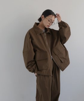 【ヘラム/hellam】の合繊ツイル スタンドカラージップブルゾン 人気、トレンドファッション・服の通販 founy(ファニー) ファッション Fashion レディースファッション Fashion for Women アウター Coat / Outerwear Collection ブルゾンジャケット・スポーティアウター Blouson Jackets ツイル Twist, Twisted Detail ブルゾン Blouson, Bomber Jacket |ID:prp329100004856439