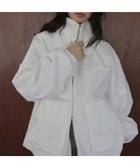 【ヘラム/hellam】の合繊ツイル スタンドカラージップブルゾン オフホワイト|ID: prp329100004856439 ipo3291000000036216600