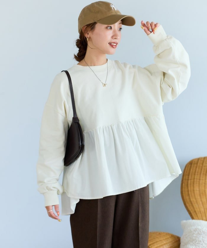 【フリークスストア/FREAK'S STORE】のピグメント 加工 フリル ロングスリーブ トップス【限定展開】 25AW 人気、トレンドファッション・服の通販 founy(ファニー) 　ファッション　Fashion　レディースファッション　Fashion for Women　トップス・カットソー　Cut & Sew Tops　2025年　2025　2025-2026秋冬・A/W　Autumn/Winter 2025–26 AW25–26　冬　Winter / This Winter　おすすめ　Recommended / Our Picks　カットソー　Cut and Sewn Top　スリーブ　Sleeve, Long Sleeve / Short Sleeve　ティアード　Tiered, Tiered Style　バランス　Balance, Style Balance　フリル　Frill, Ruffle　リメイク　Remake, Reconstructed　ロング　Long, Long-Length　ワッフル　Waffle, Waffle Knit　人気　Popular, Best Seller　春　Spring　A/W・秋冬　Autumn/Winter　 other-1|ID: prp329100004856595 ipo3291000000036307974